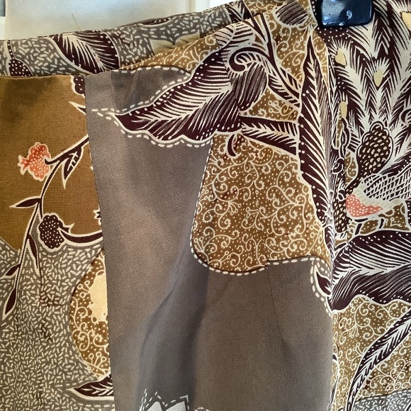 Episode by Carolyn Wright Freeman Silk Faux Wrap Skirt Size 10 Fall Leaf - Picture 2 of 9
